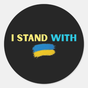 I Stand with Ukraine – Support & Solidarity Design Classic Round Sticker