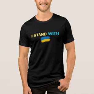 I Stand with Ukraine – Support & Solidarity Design Tri-Blend Shirt