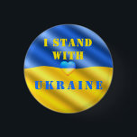 I Stand With Ukraine Support Ukraine Buttons<br><div class="desc">Support Ukraine Buttons - I Stand With Ukraine - Peace - Ukrainian Flag - Freedom - Patriotic - Strong Together - Victory ! You can transfer to more than 1000 Zazzle products !</div>