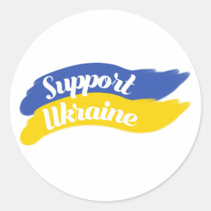 I Stand With Ukraine, Support Ukraine Classic Round Sticker