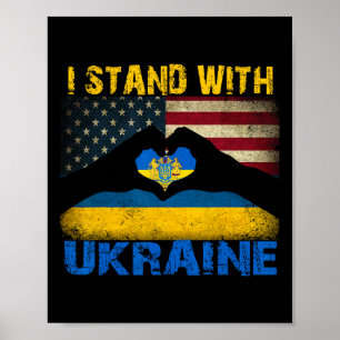 I Stand With Ukraine Support Ukraine Lover Pride U Poster