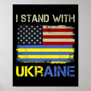 I Stand With Ukraine Support Ukraine Poster