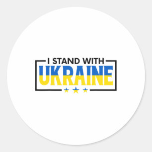 I Stand With Ukraine - Support Ukraine - Pray For Classic Round Sticker