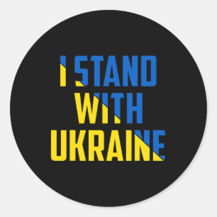 I Stand With Ukraine - Support Ukraine - Pray For Classic Round Sticker