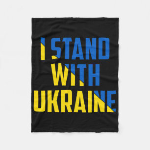 I Stand With Ukraine - Support Ukraine - Pray For Fleece Blanket