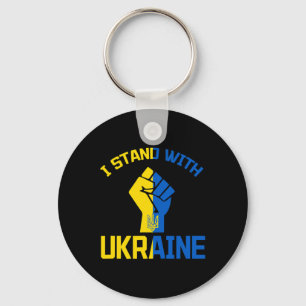 I Stand With Ukraine - Support Ukraine - Pray For Key Ring