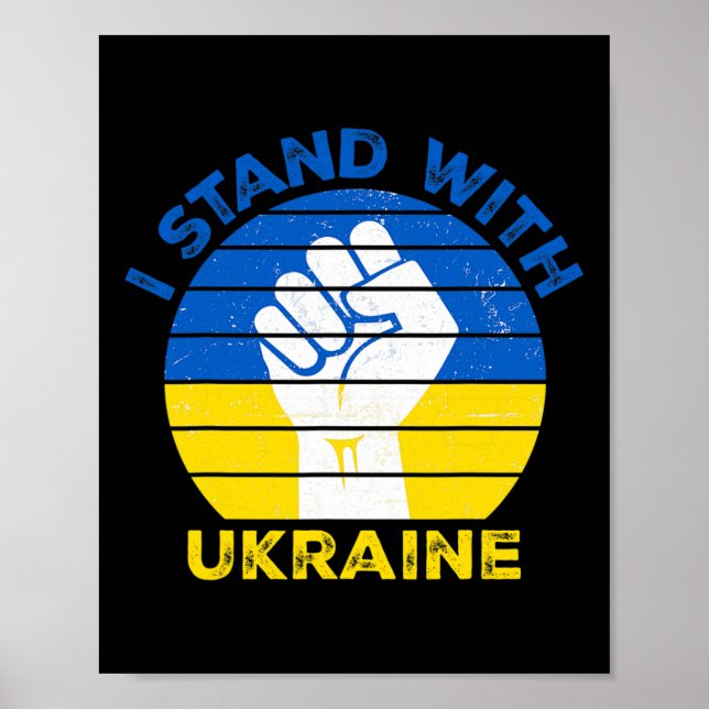 I Stand With Ukraine - Support Ukraine - Pray For  Poster (Front)