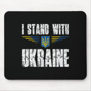 I Stand With Ukraine Support Ukraine Trident Ukrai Mouse Mat