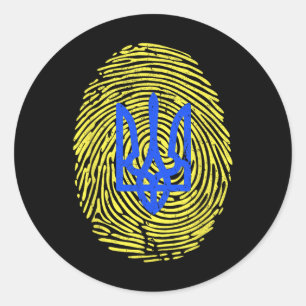 I Stand With Ukraine - Support Ukraine Ukrainian F Classic Round Sticker