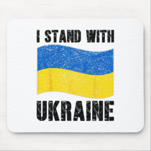 I Stand With Ukraine Support Ukraine Ukrainian Fla Mouse Mat