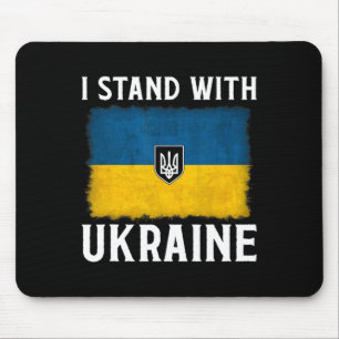 I Stand With Ukraine Support Ukraine Ukrainian Fla Mouse Mat