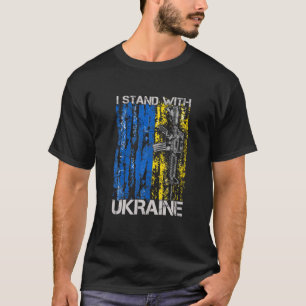 I Stand With Ukraine Support Ukraine Ukrainian Fla T-Shirt