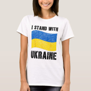 I Stand With Ukraine Support Ukraine Ukrainian Fla T-Shirt