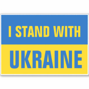 I Stand With Ukraine Support Ukranian Flag