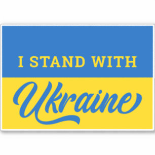 I Stand With Ukraine Support Ukranian Flag Car