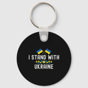 I Stand With Ukraine Supporters Sunflower Ukrainia Key Ring