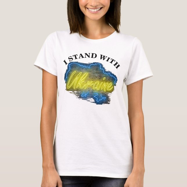 I STAND WITH UKRAINE T-Shirt (Front)