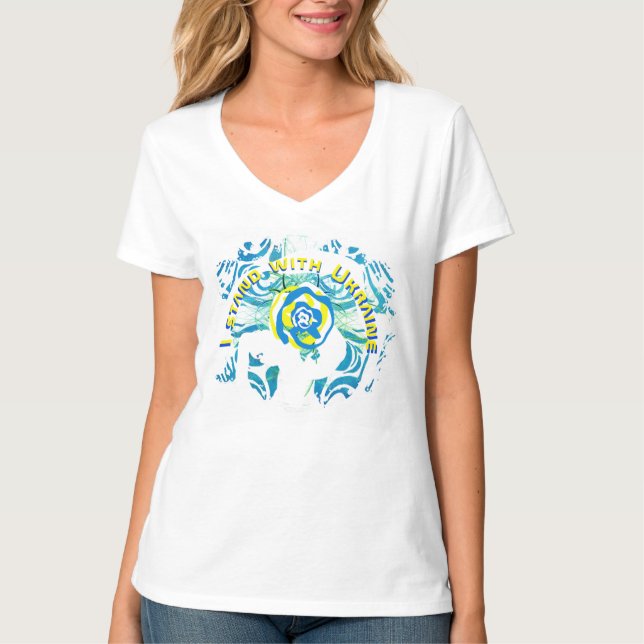 I stand with Ukraine T-Shirt (Front)