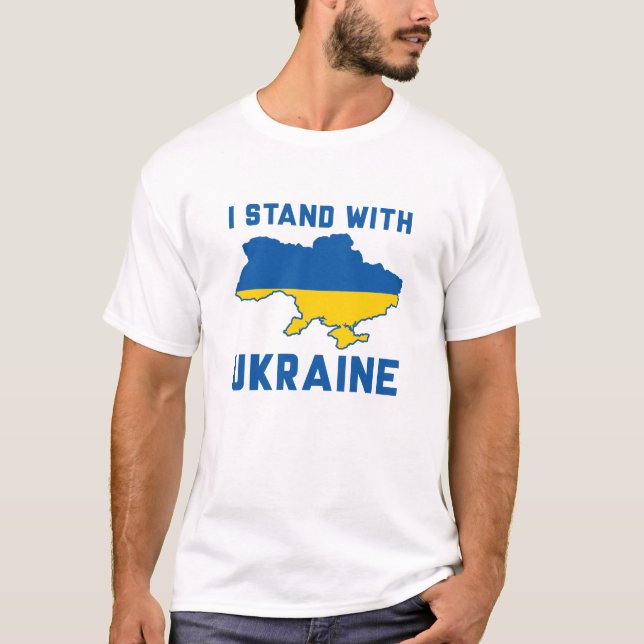 I Stand With Ukraine T-Shirt (Front)