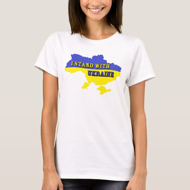 I STAND WITH UKRAINE T-Shirt (Front)