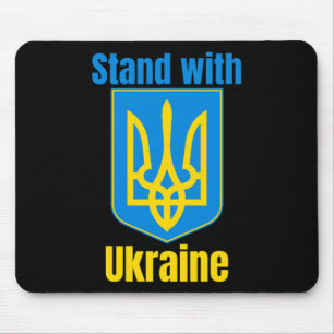 I Stand With Ukraine Tee Shirt I Support Ukrainian Mouse Mat