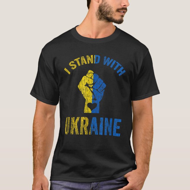 I Stand With Ukraine Tshirt, Funny Puck Futin T-Shirt (Front)