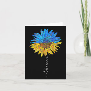 I Stand With Ukraine Ukraine Flag Sunflower Vintag Card