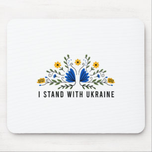 I Stand With Ukraine Ukraine Flag Sunflower Vintag Mouse Mat
