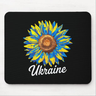 I Stand With Ukraine Ukraine Flag Sunflower Vintag Mouse Mat