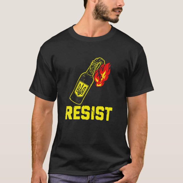 I Stand With Ukraine, Ukraine Resist T-Shirt (Front)