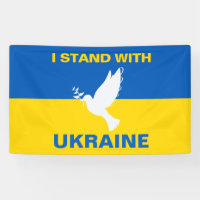 I Stand with Ukraine Ukrainian Flag Dove Peace