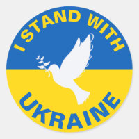 I Stand with Ukraine Ukrainian Flag Dove Peace
