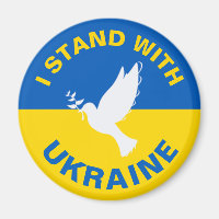 I Stand with Ukraine Ukrainian Flag Dove Peace