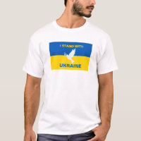 I Stand with Ukraine Ukrainian Flag Dove Peace