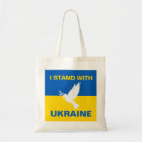 I Stand with Ukraine Ukrainian Flag Dove Peace