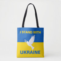 I Stand with Ukraine Ukrainian Flag Dove Peace