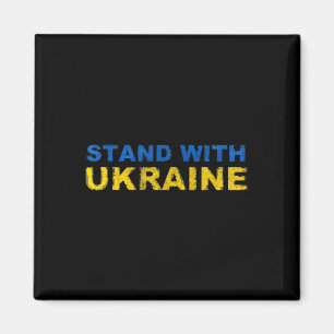 I Stand With Ukraine - Ukrainian Flag Magnet