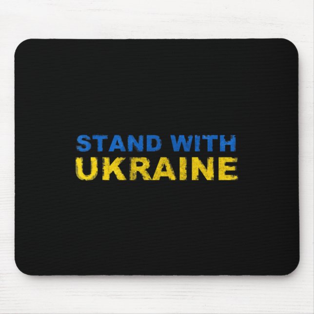 I Stand With Ukraine - Ukrainian Flag  Mouse Mat (Front)