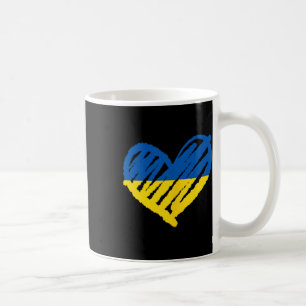 I Stand With Ukraine Ukrainian Flag Peace Heart Coffee Mug