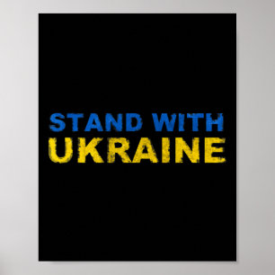 I Stand With Ukraine - Ukrainian Flag Poster
