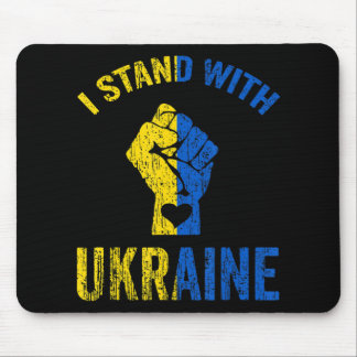 I Stand With Ukraine  Ukrainian Flag Support  Mouse Mat