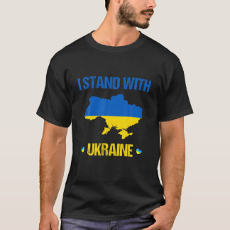 I Stand With Ukraine Ukrainian Flag Supporting Ukr T-Shirt