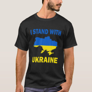 I Stand With Ukraine Ukrainian Flag Supporting Ukr T-Shirt