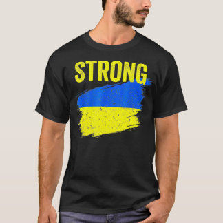 I Stand With Ukraine Ukrainian Flag Supporting Ukr T-Shirt