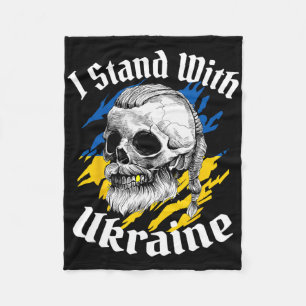 I Stand With Ukraine Ukrainian Flag Ukraine Viking Fleece Blanket