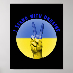 I Stand With Ukraine Ukrainian Flag Ukrainians Puc Poster