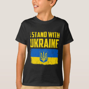 I Stand With Ukraine Ukrainian Flag Vintage T-Shirt