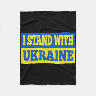 I Stand With Ukraine Ukrainian Fleece Blanket