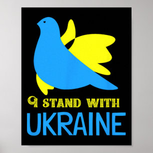 I Stand With Ukraine Ukrainian Peace Dove Ukrainia Poster