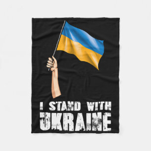 I Stand With Ukraine Ukrainian Pride 1 Fleece Blanket